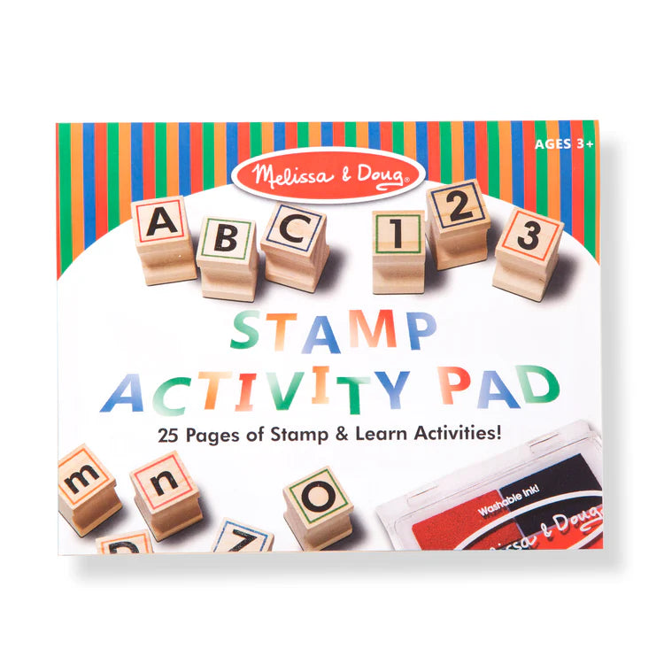Melissa & Doug Wooden ABC 123 Activity Stamp Set
