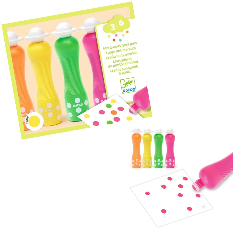 Djeco Foam Dot Markers - Various Colours