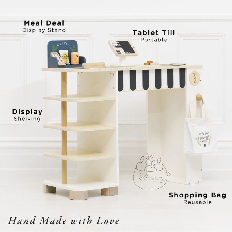 Le Toy Van Wooden Supermarket Till Checkout & Accessories