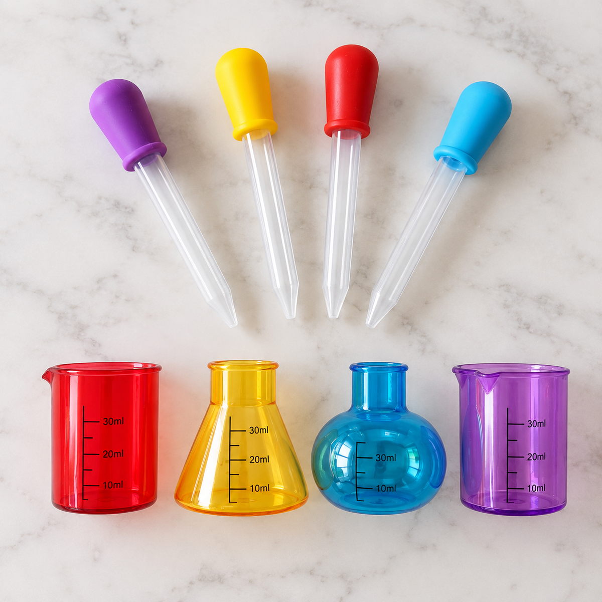 Measuring Beakers & Dropper Set