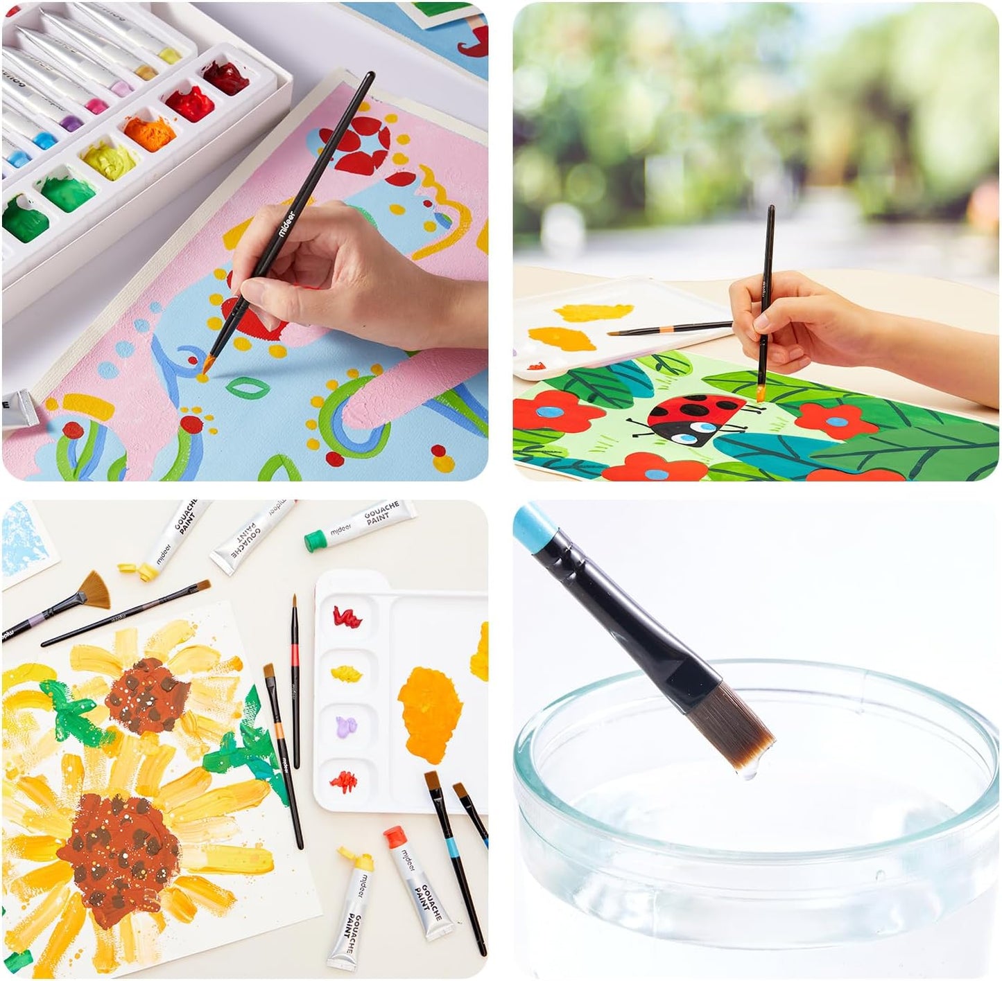Mideer - Art Paint Brush Set - 7 Pieces