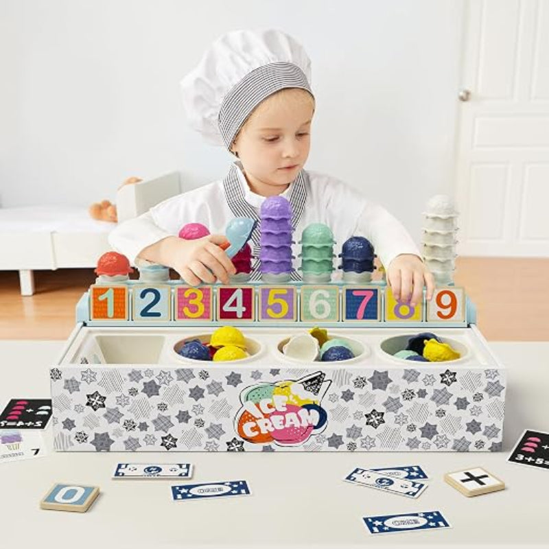 TopBright Ice Cream Shop Number Learning Box & Activity Cards