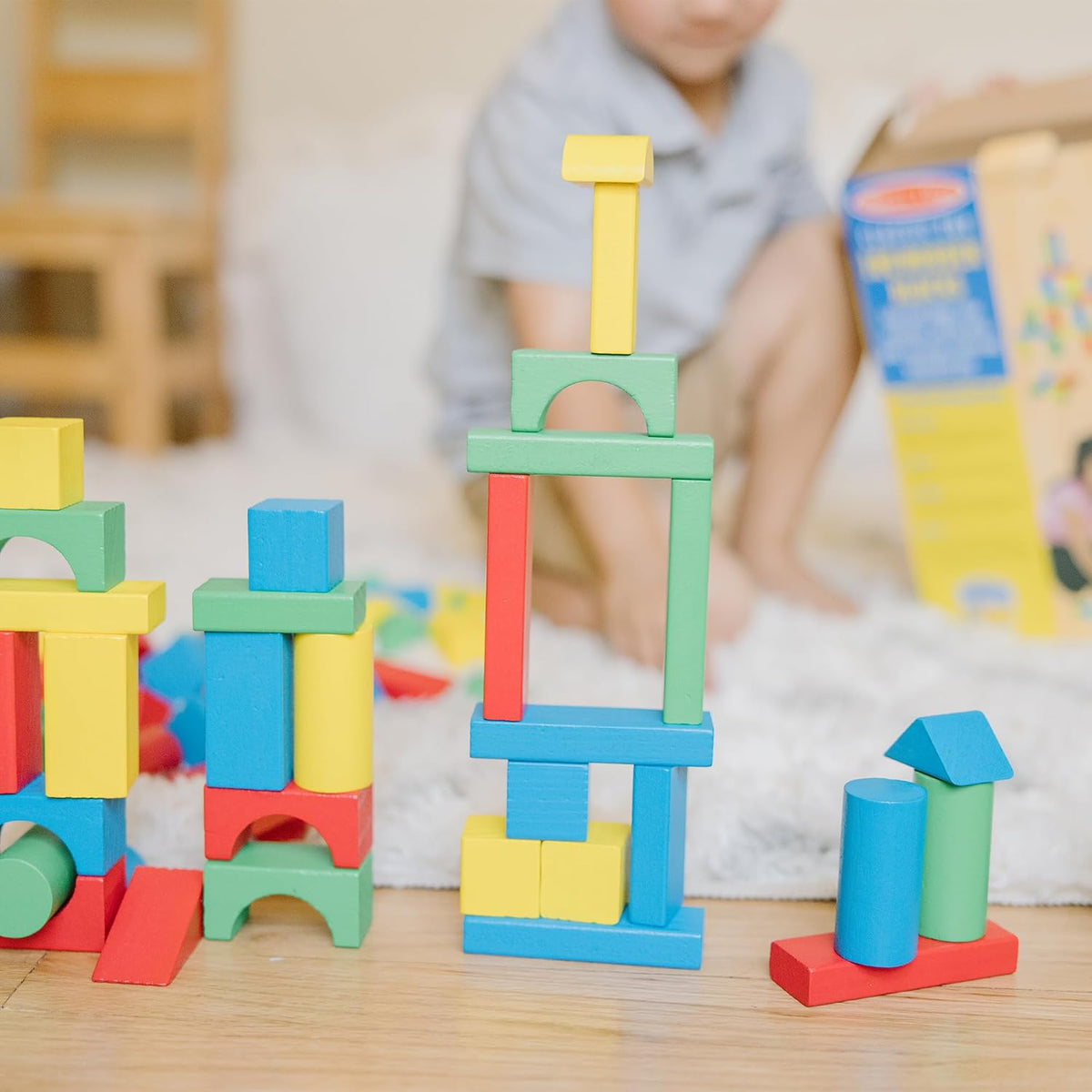 Melissa & Doug 100 Piece Wood Block Set