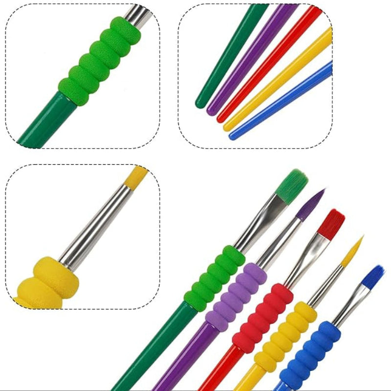 Rainbow Grip Paintbrush Set