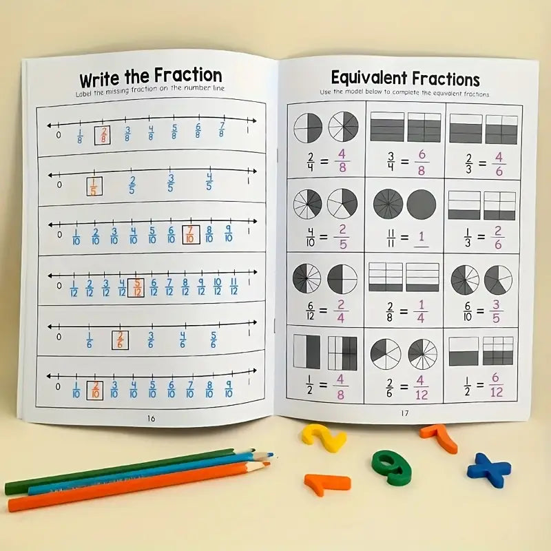 Math Fraction Workbook