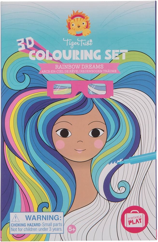 Tiger Tribe 3D Colouring Set Rainbow Dreams