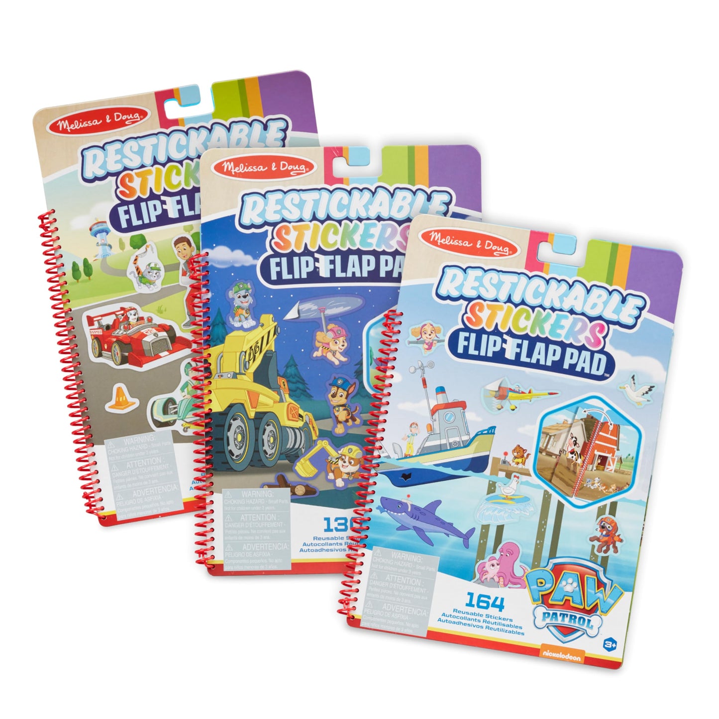 Melissa & Doug Paw Patrol Restickable Stickers Flip Flap Pad