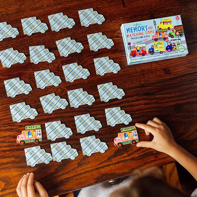 eeBoo - Trucks and a Bus Little Shaped Matching Game
