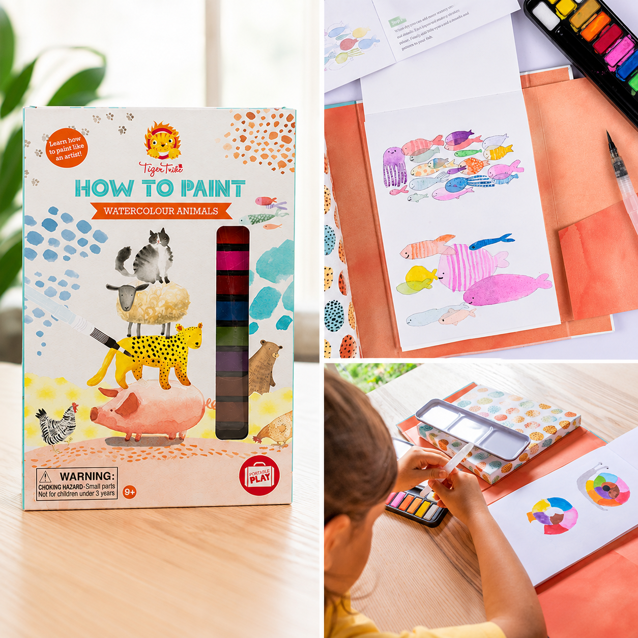 Tiger Tribe How to Paint Watercolours - Animals