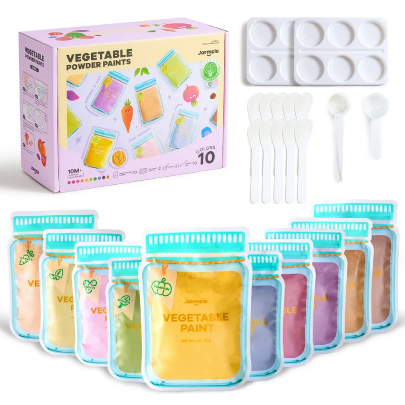 Jar Melo Baby Safe Vegetable Powder Finger Paint Set