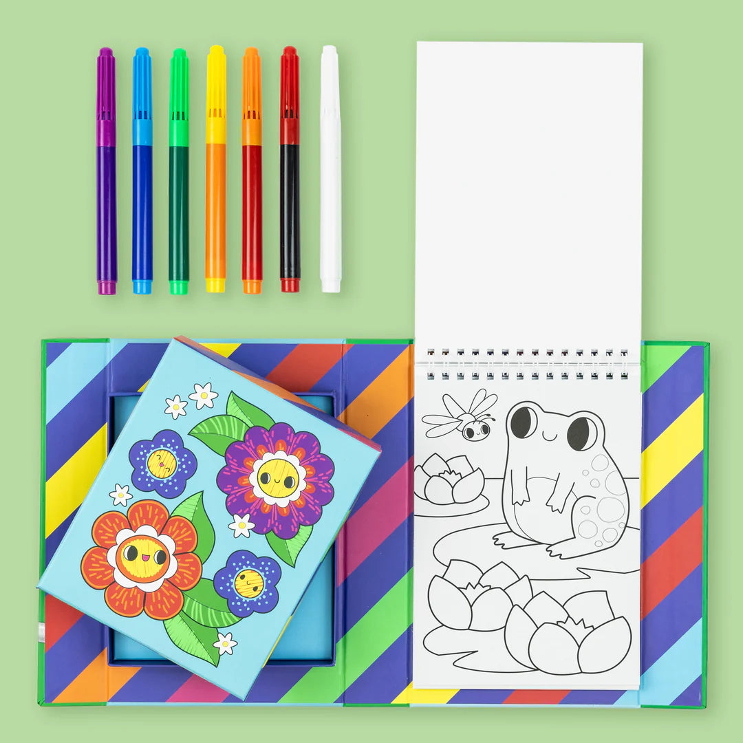 Tiger Tribe Colour Change Colouring Set - Garden Friends