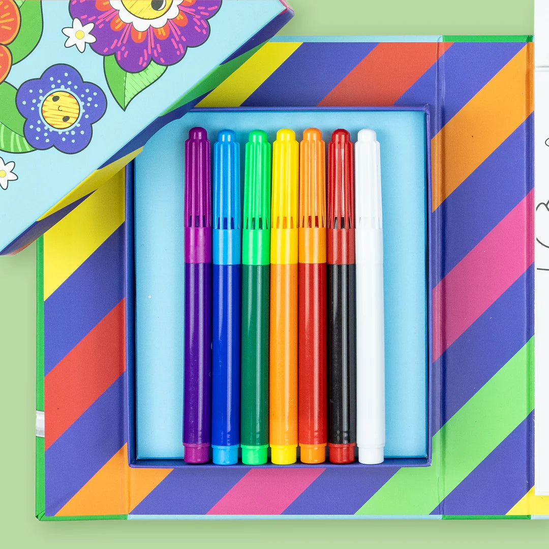 Tiger Tribe Colour Change Colouring Set - Garden Friends