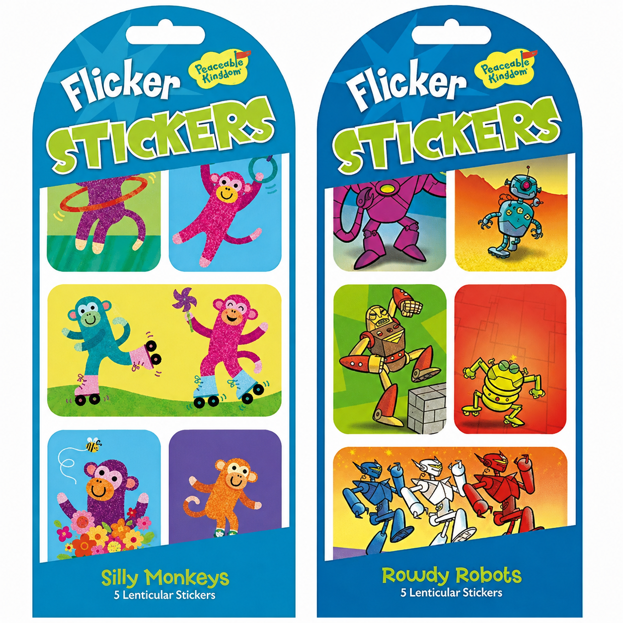 Peaceable Kingdom Flicker Lenticular Stickers - Various Designs