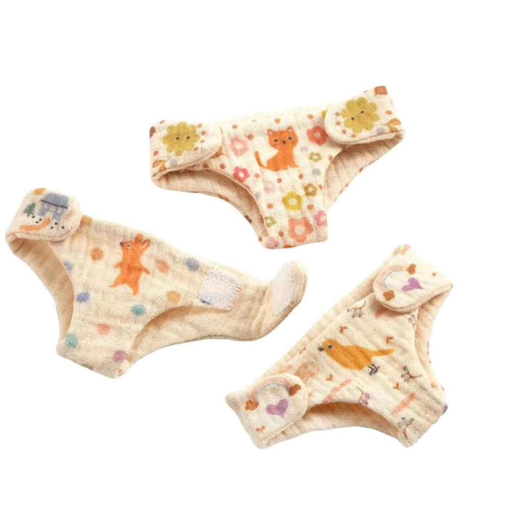 Djeco Pomea Baby Doll Nappies - 3 Pack