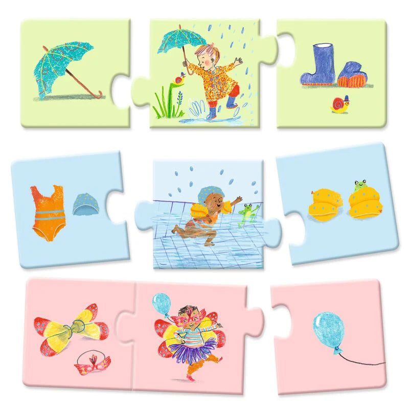 Djeco Trio Puzzles - Various Designs