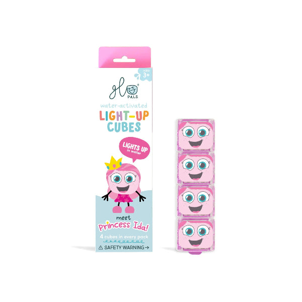 Glo Pals Original Water Activated Light Up Sensory Cubes 4 Piece