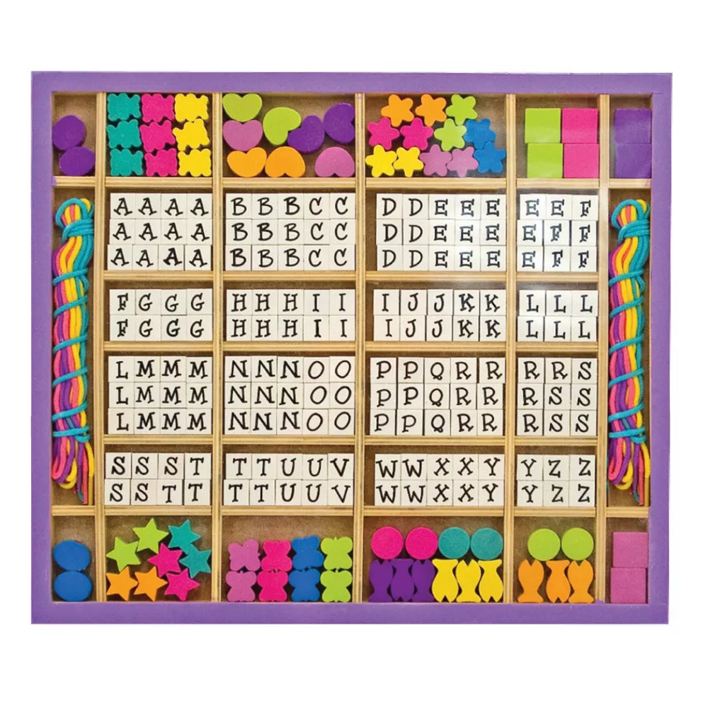 Melissa and Doug - Alphabet Wooden Stringing Bead Set