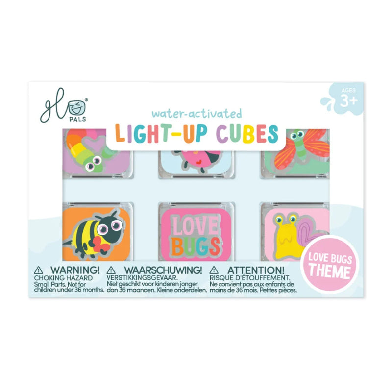 Glo Pals Water Activated Light Up Sensory Cubes 6 Piece