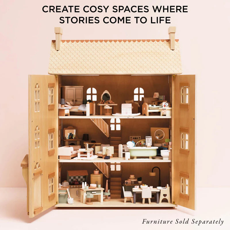 Le Toy Van The Grand Natural Wood Dollhouse