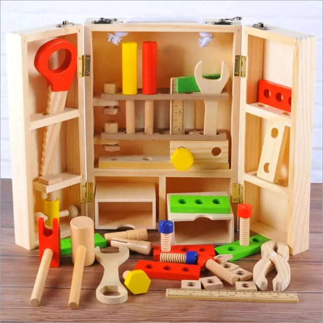 On the Go Wooden Toolbox