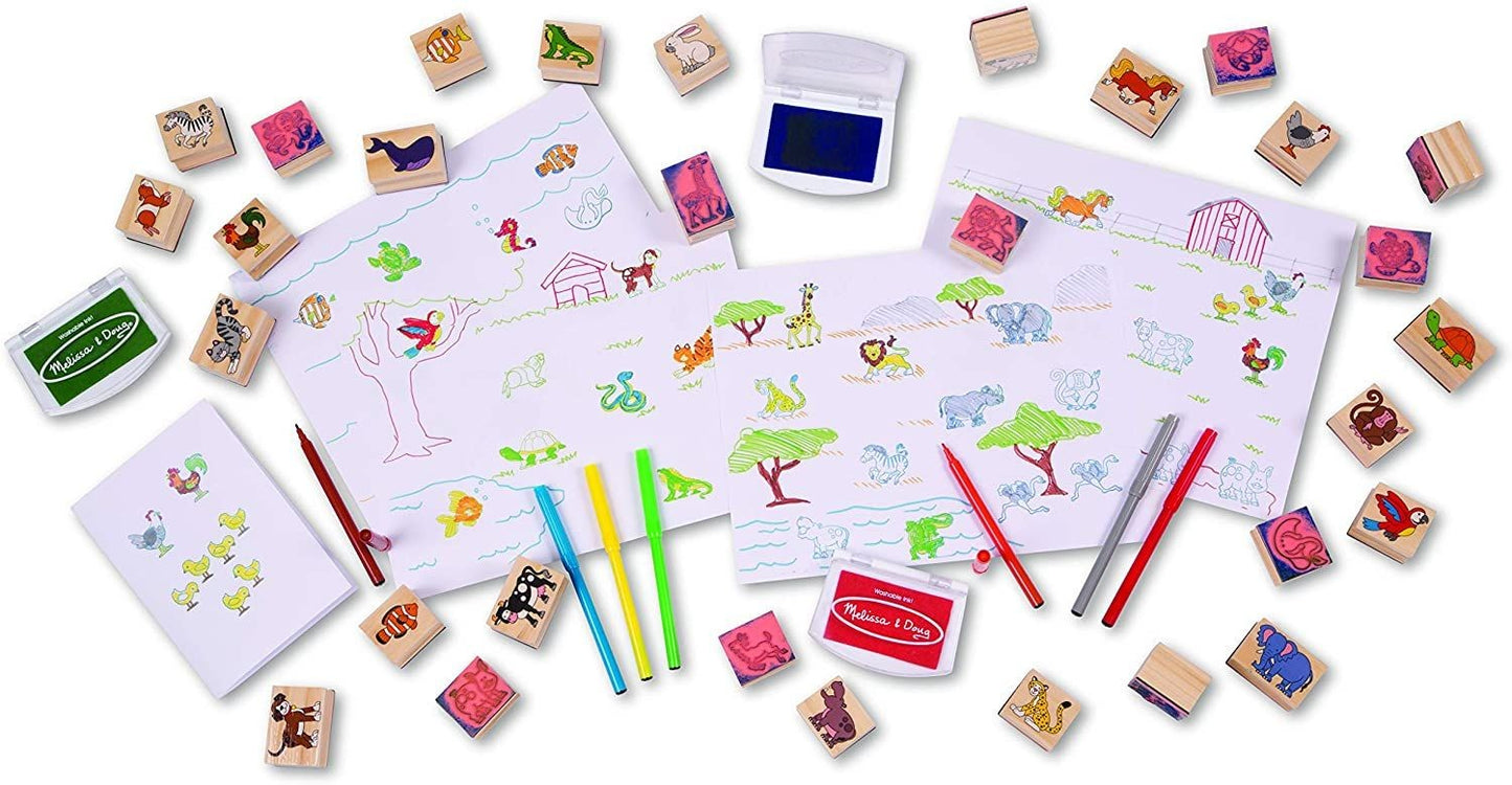 Melissa & Doug Deluxe Wooden Stamp Set