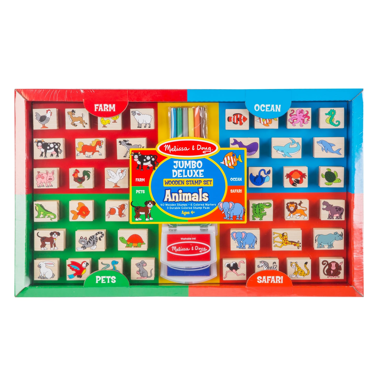 Melissa & Doug Deluxe Wooden Stamp Set