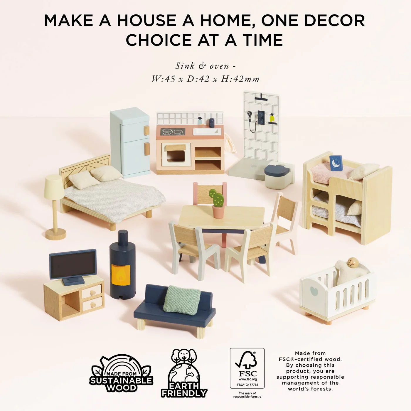 Le Toy Van Complete Dolls House Furniture Set