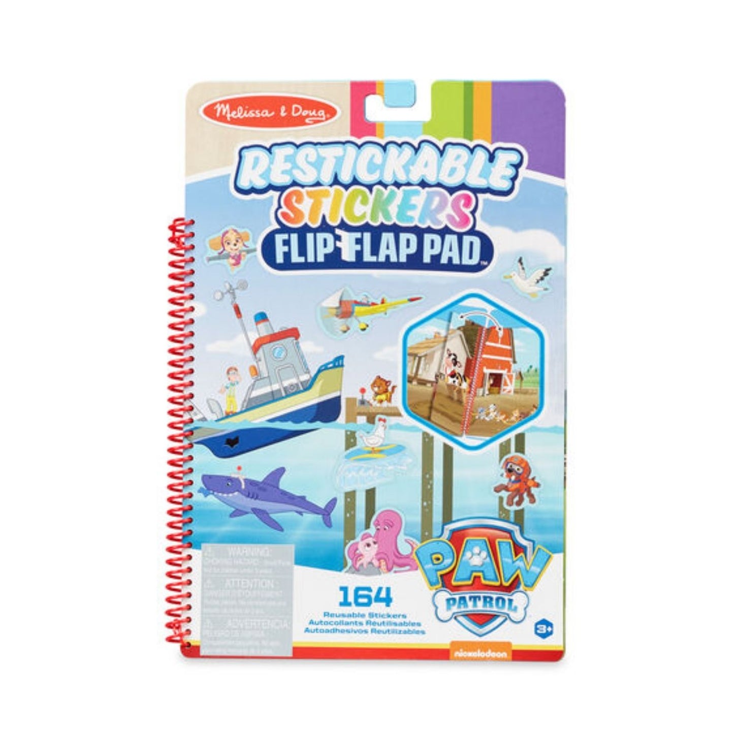 Melissa & Doug Paw Patrol Restickable Stickers Flip Flap Pad