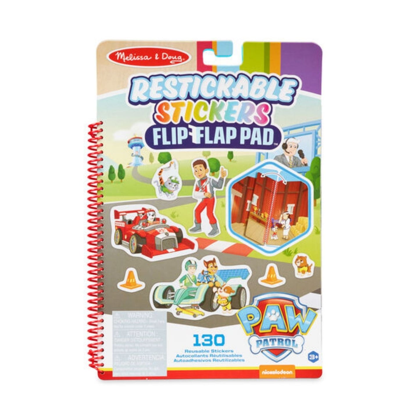 Melissa & Doug Paw Patrol Restickable Stickers Flip Flap Pad
