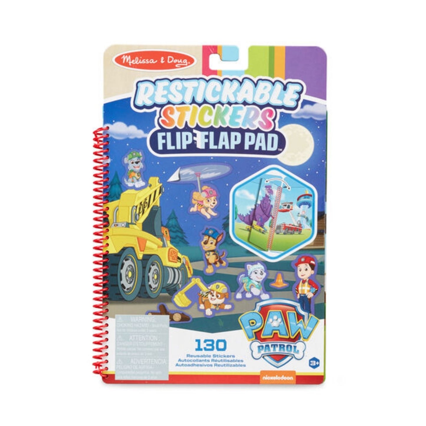 Melissa & Doug Paw Patrol Restickable Stickers Flip Flap Pad