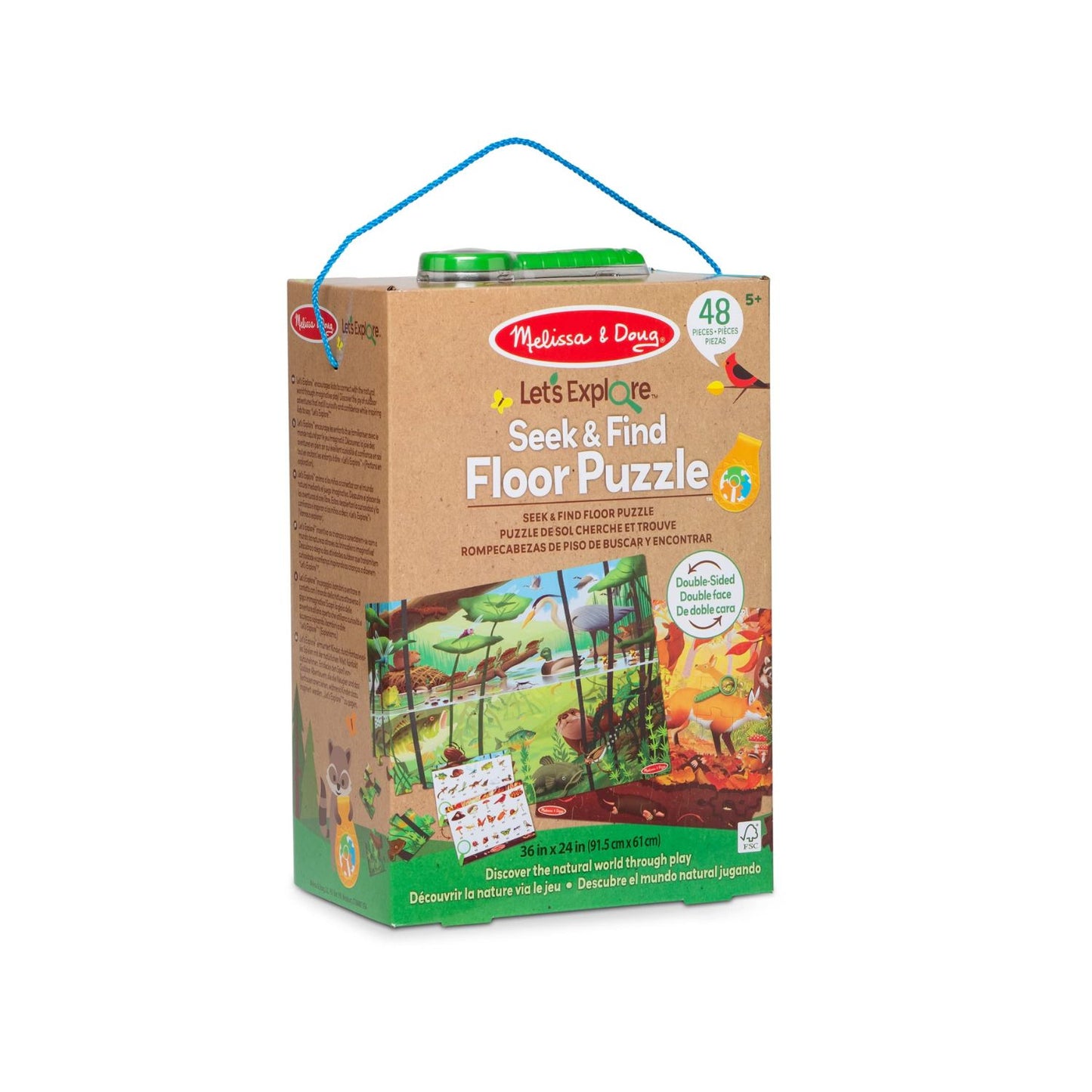 Melissa & Doug Double-Sided Seek & Find Floor Puzzle