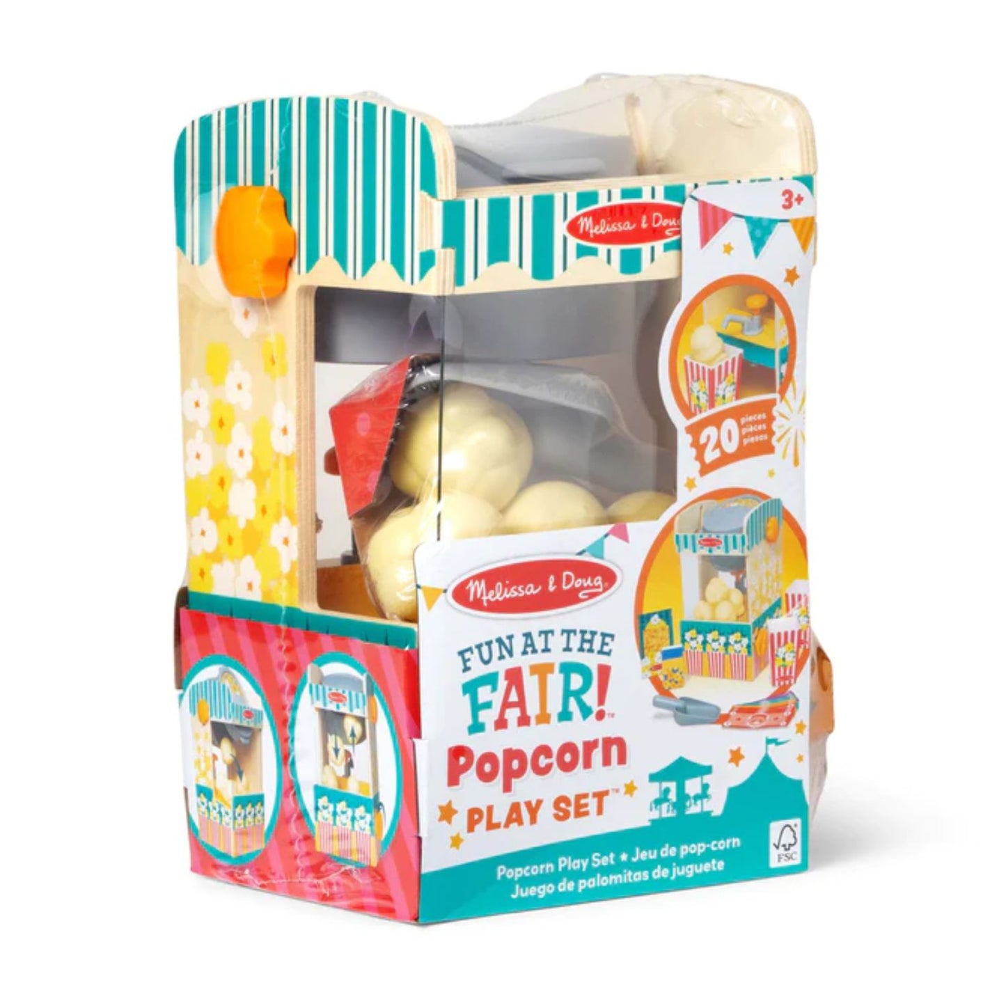 Melissa & Doug Fun & Fair Pop & Serve Popcorn Stand