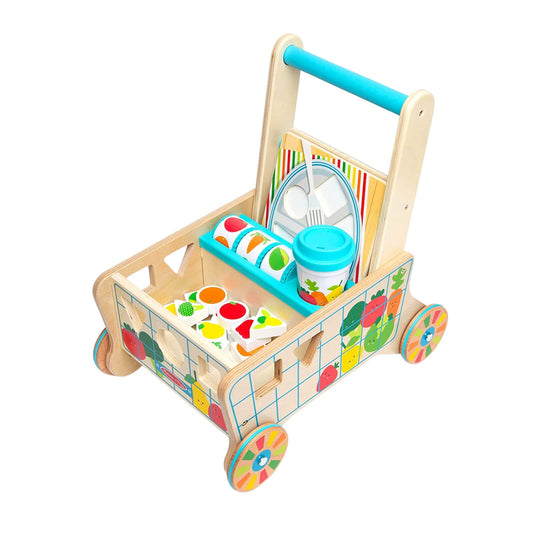 Melissa & Doug Wooden Shape Sorting Grocery Cart