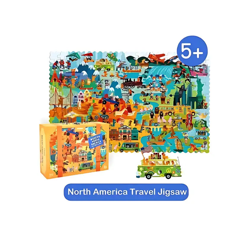 Mideer Travel Around The World Puzzle - North America