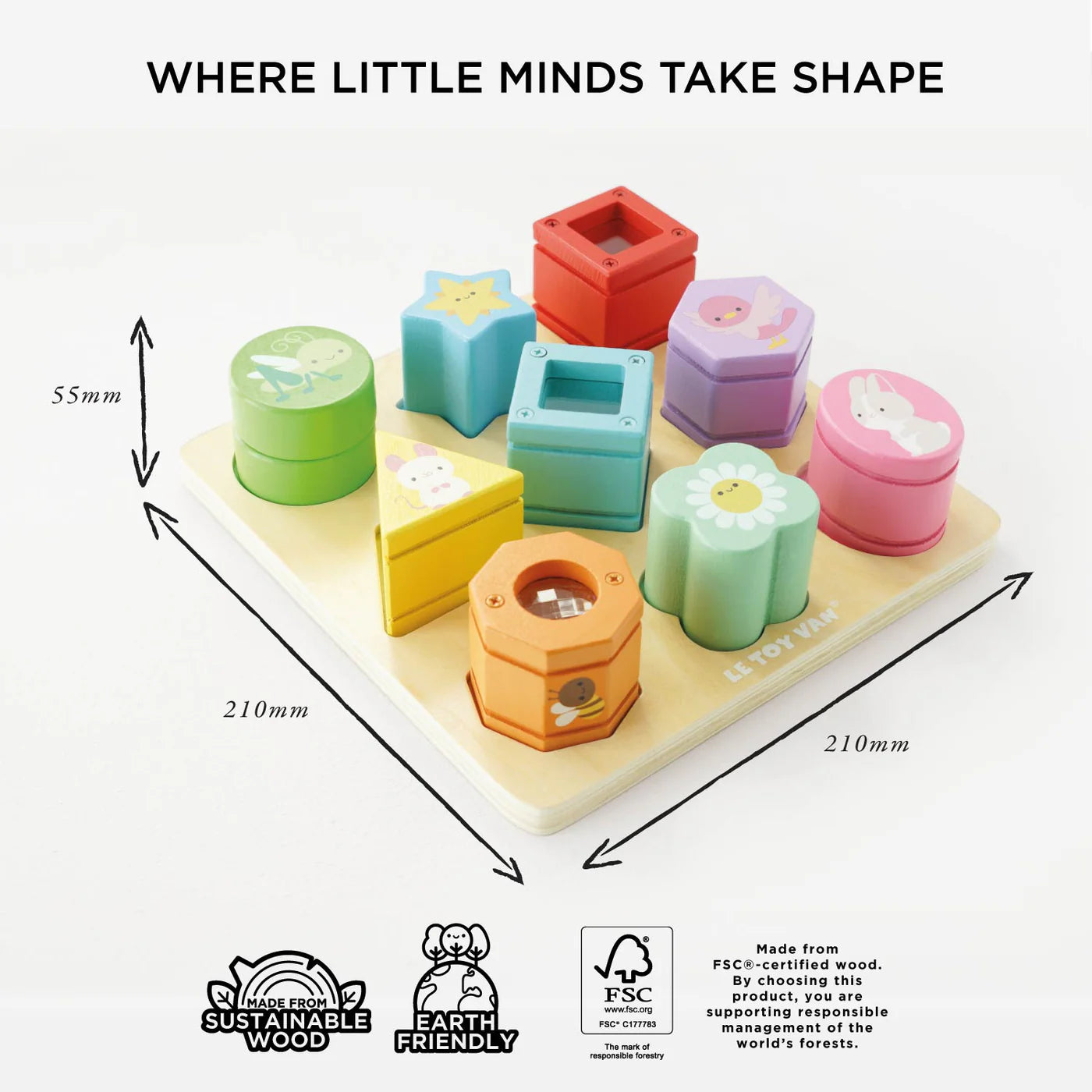 Le Toy Van Rainbow Sensory Shape Sorter