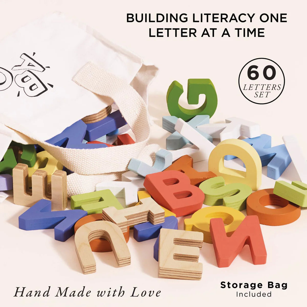 Le Toy Van Wooden Alphabet Set & Bag