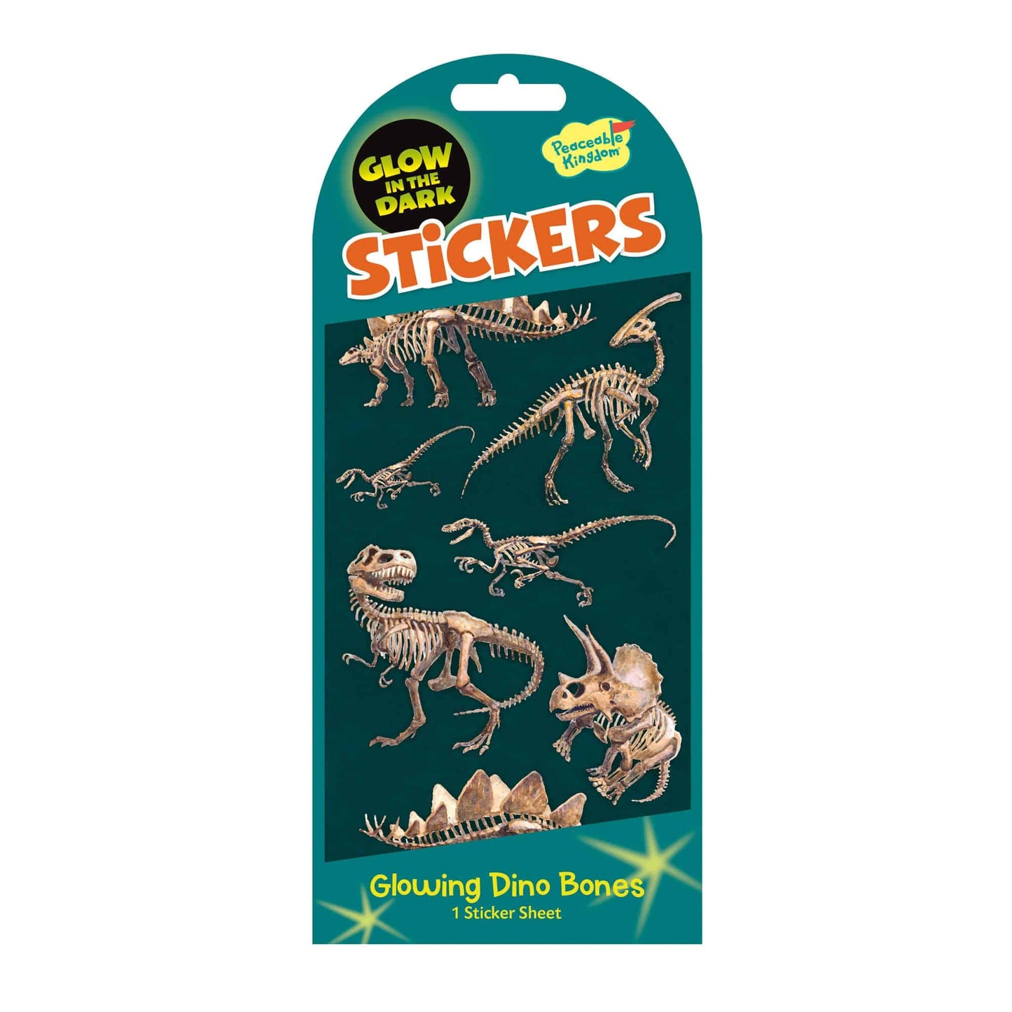 Peaceable Kingdom Glow-in-the-dark Stickers - Various Designs