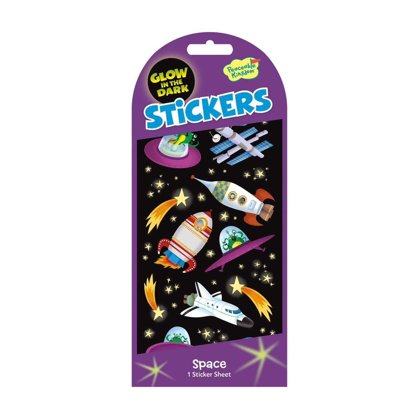 Peaceable Kingdom Glow-in-the-dark Stickers - Various Designs