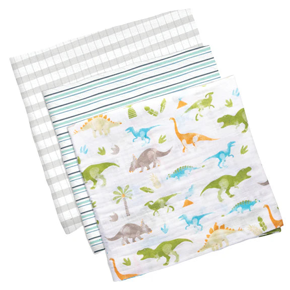 Stephen Joseph Muslin Blanket - Set of 3