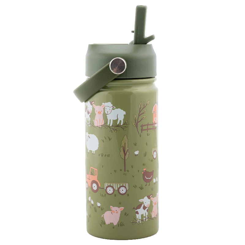 Stephen Joseph Insulated Stainless Steel Water Bottle with Handle