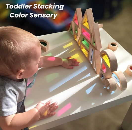 Tooky Toy Rainbow Sensory Blocks