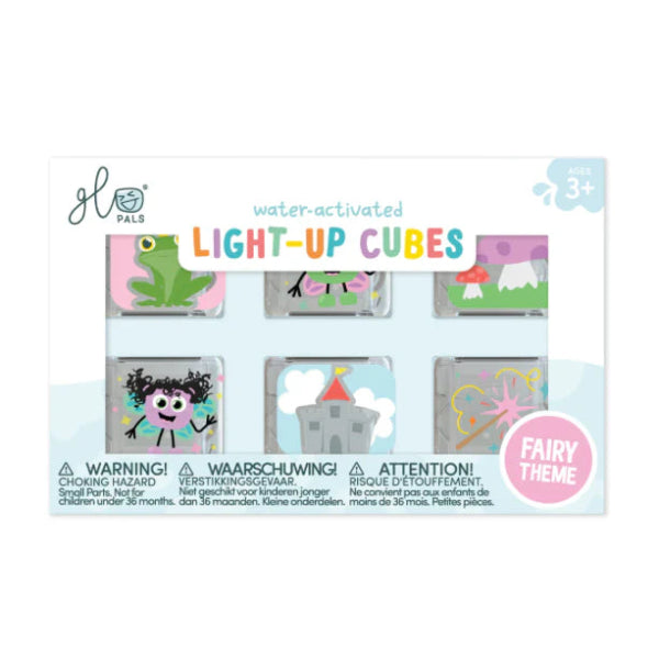 Glo Pals Water Activated Light Up Sensory Cubes 6 Piece