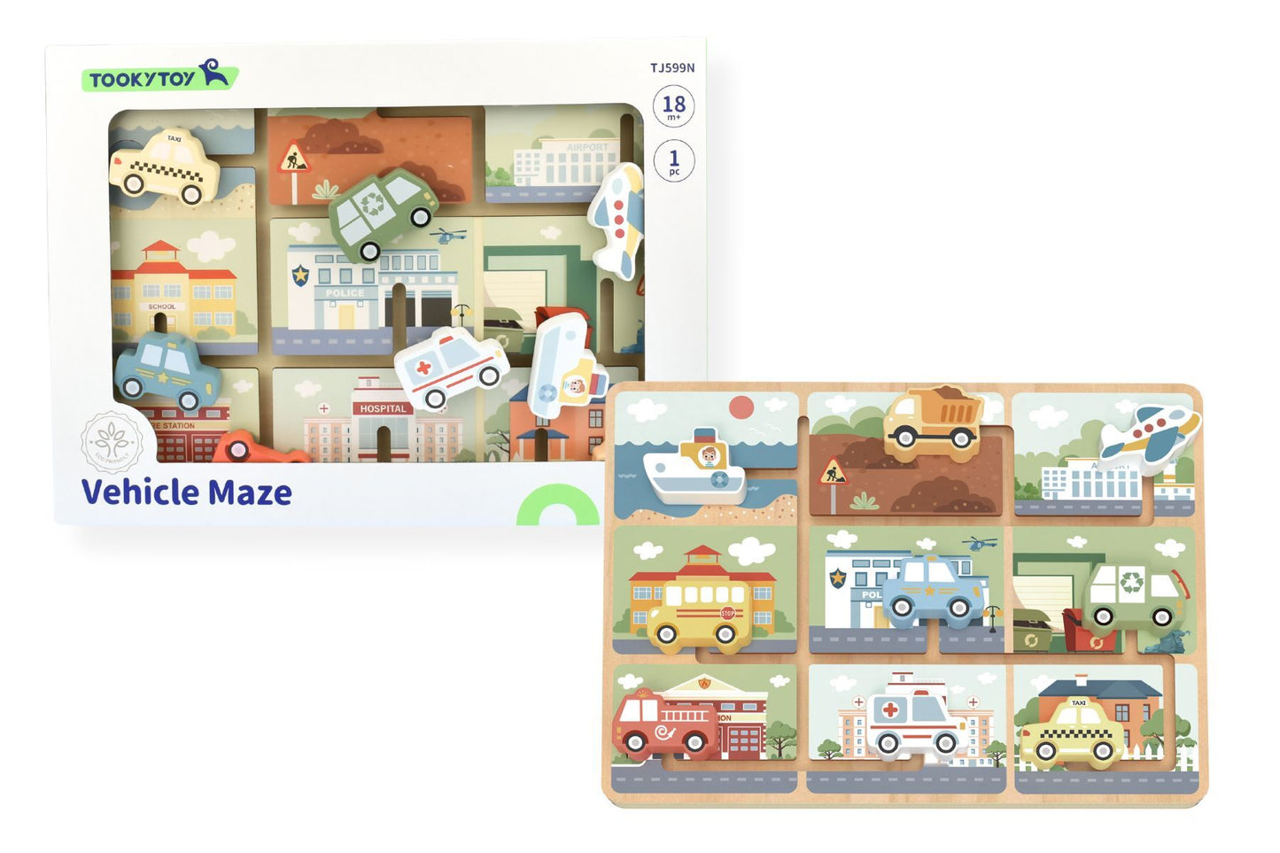 Tooky Toy Vehicle Maze