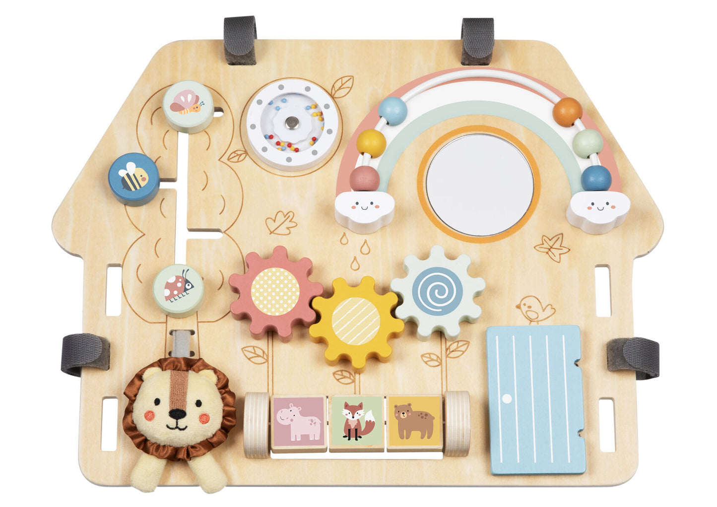TookyToy 2 in 1 Montessori Activity Busy Board