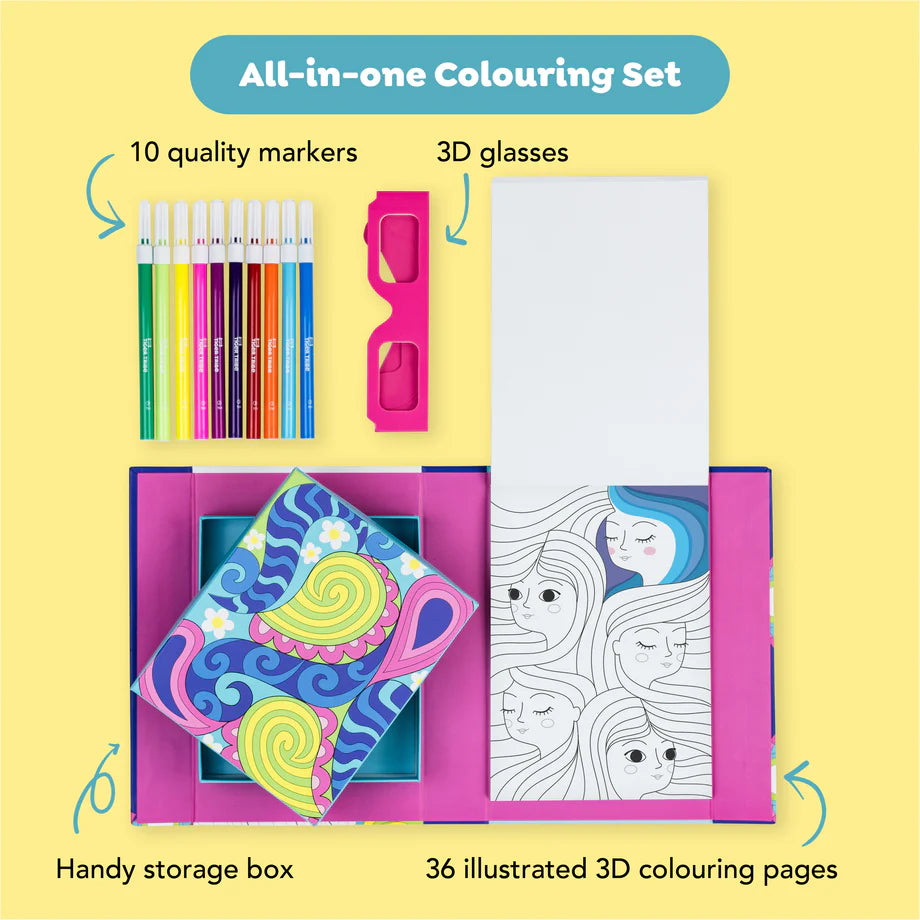 Tiger Tribe 3D Colouring Set Rainbow Dreams