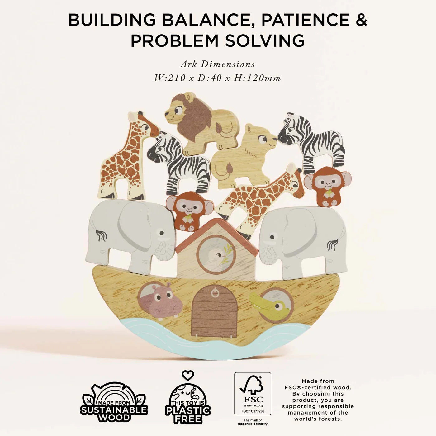 Le Toy Van Noah’s Balancing Ark Animal Stacker