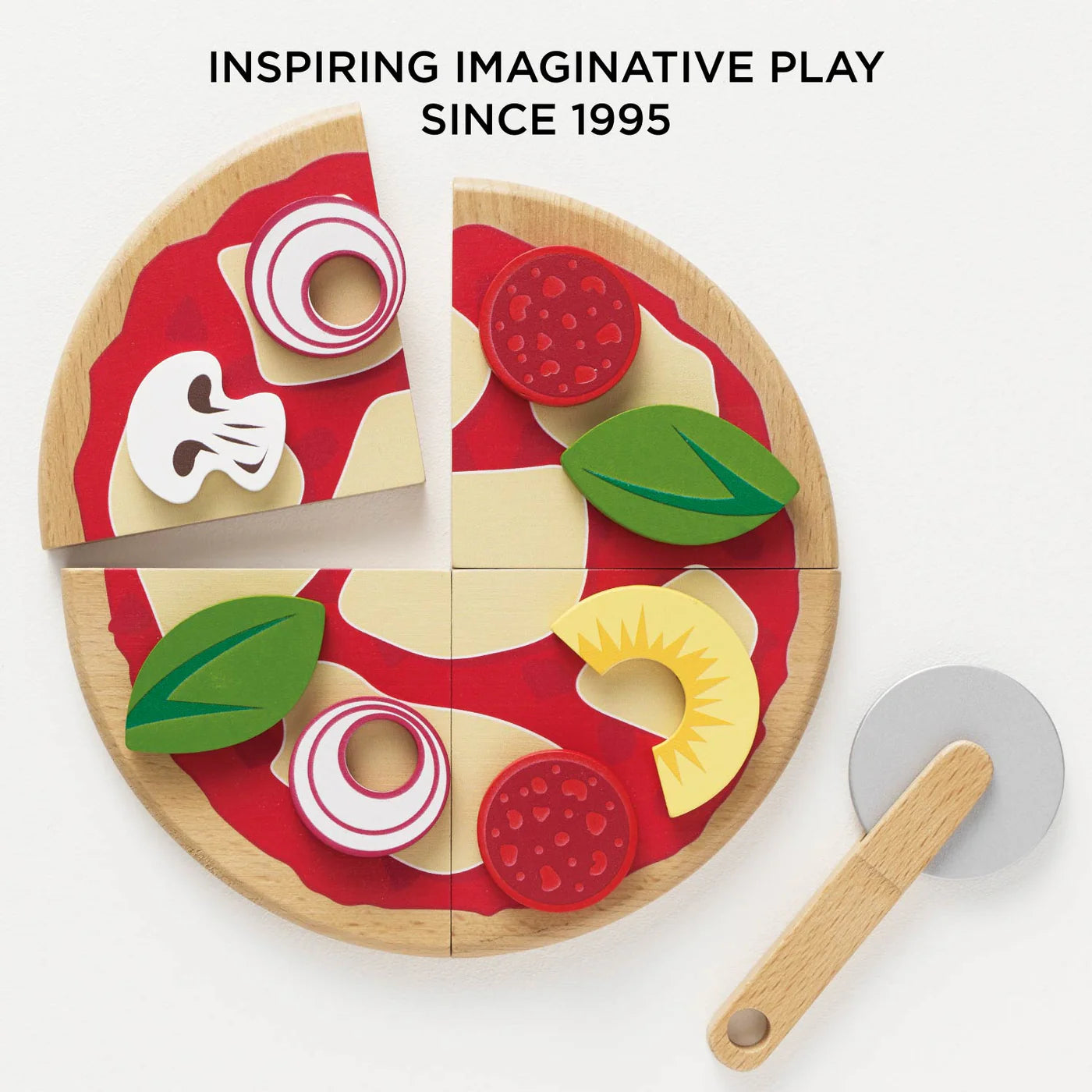 Le Toy Van Pizza & Toppings With Slice Cutter