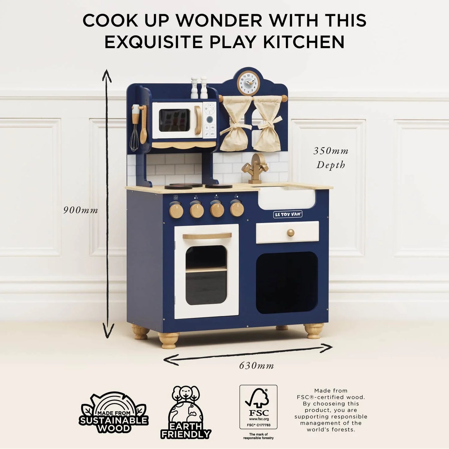 Le Toy Van Oxford Wooden Play Kitchen