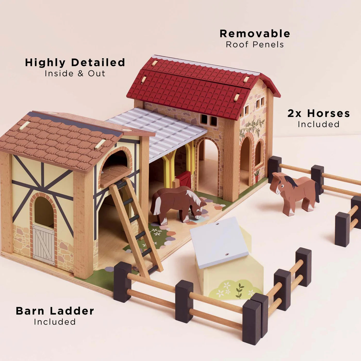 Le Toy Van Farmyard Stables Set