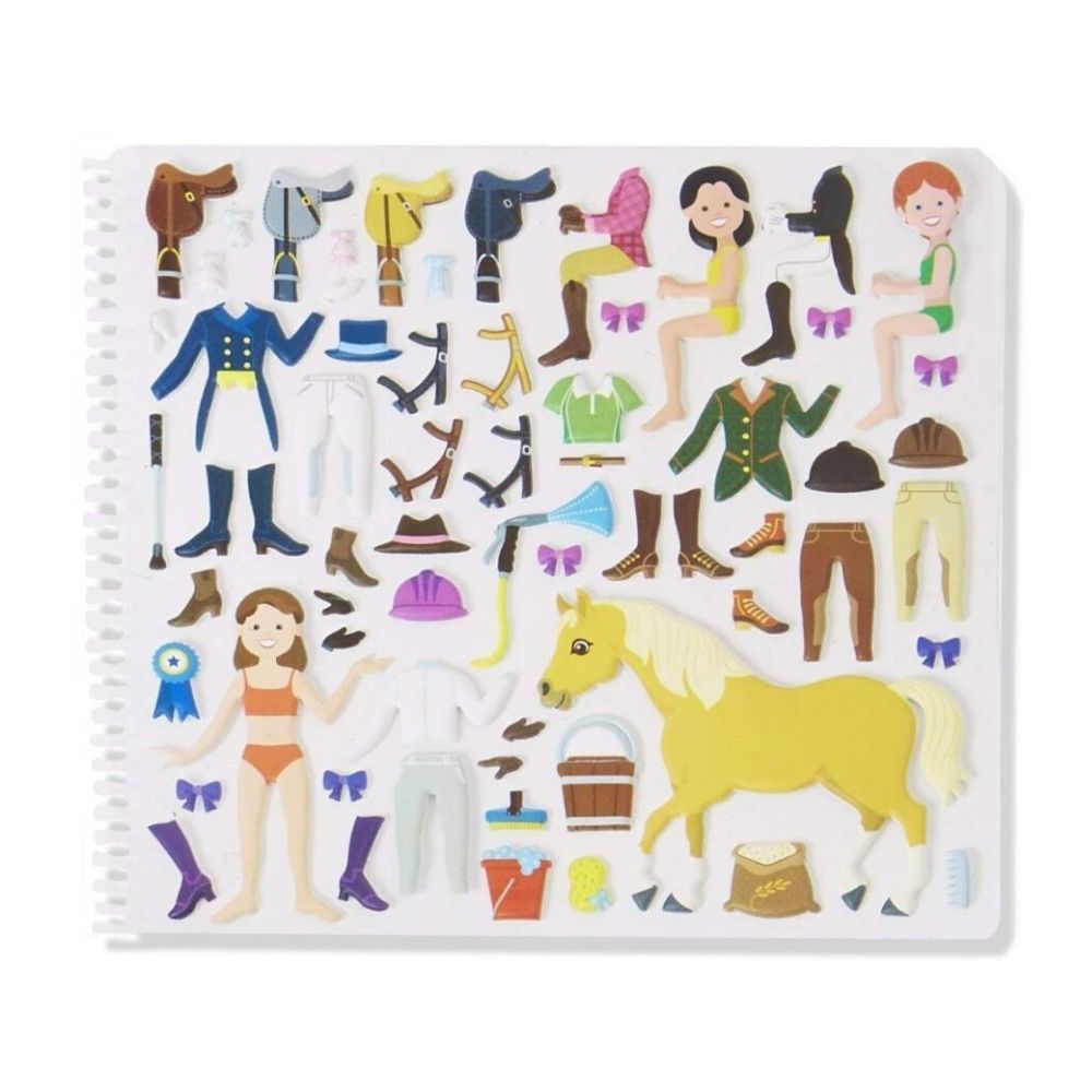 Melissa and Doug Deluxe Puffy Sticker Album - Horse Scene